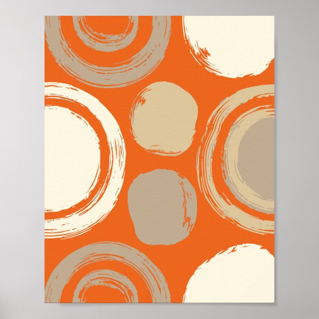 Póster Patrones circulares abstractos sobre un fondo nara (Frente)