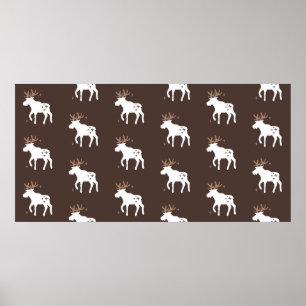 Póster Patrones de fondo sin inconvenientes en estilo esc