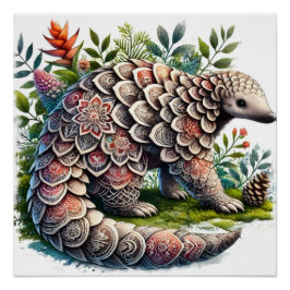 Póster Patrones de la naturaleza - Pangolin de la jungla