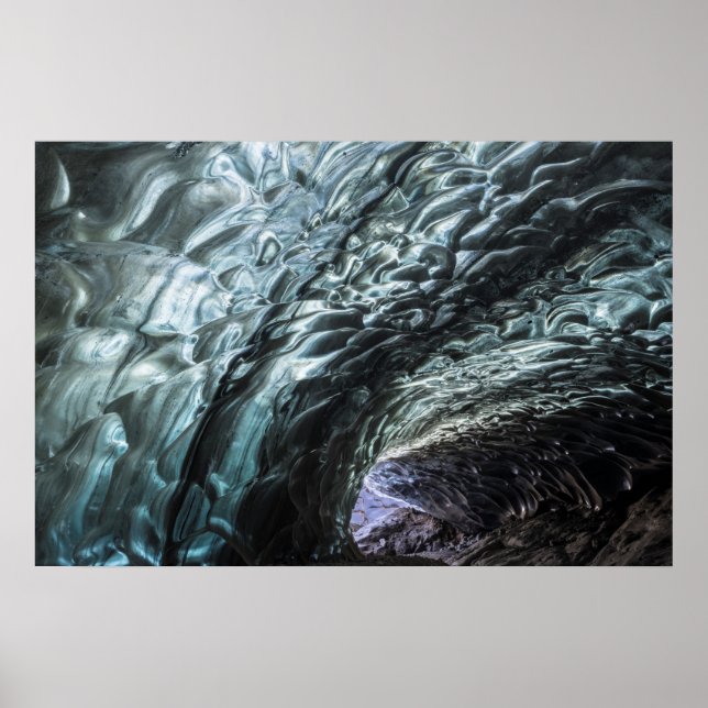 Póster Patrones de pared de las cuevas de hielo (Frente)