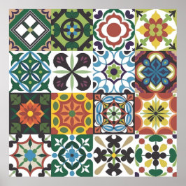 Póster Patrones hilo y textil hispanos