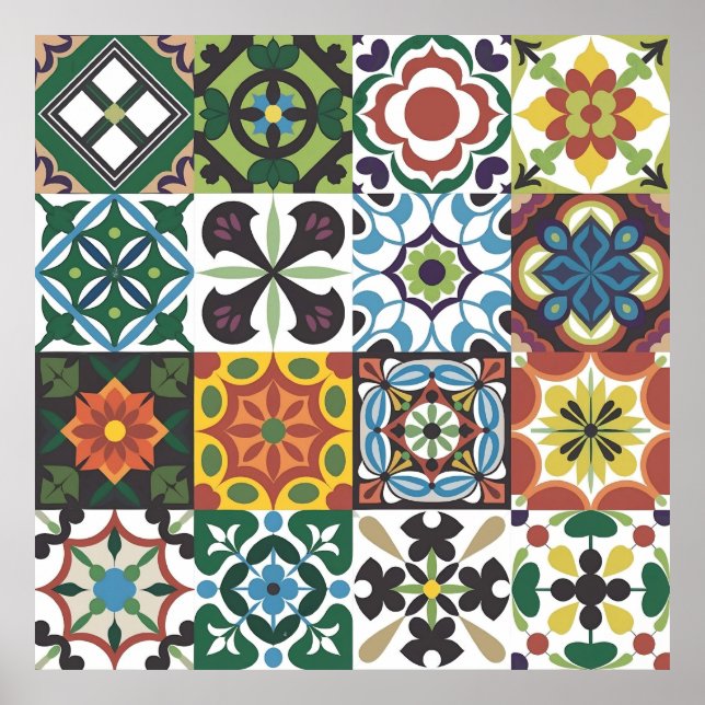 Póster Patrones hilo y textil hispanos (Frente)