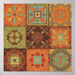 Póster Patrones indios