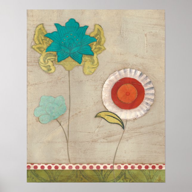 Póster Patrones Petales I (Frente)