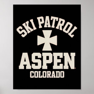 Póster Patrulla de esquí Aspen Colorado Esquí y snowboard