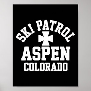 Póster Patrulla De Esquí Aspen Colorado Esquí Y Snowboard