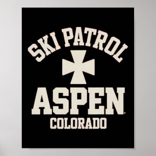 Póster Patrulla De Esquí Aspen Colorado Esquí Y Snowboard