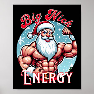 Póster Patrulla de Santa musculosa Gran energía de Nick' 