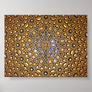 Póster pattern of ceiling of Royal Acazar de Seville