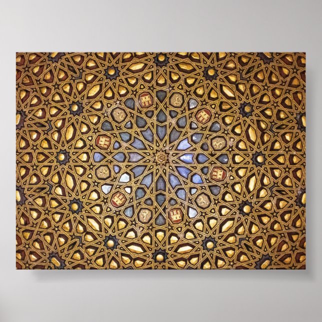 Póster pattern of ceiling of Royal Acazar de Seville (Frente)