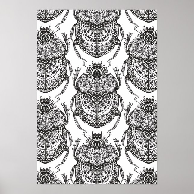 Póster Pattern With Hand Doodle 2 (Frente)