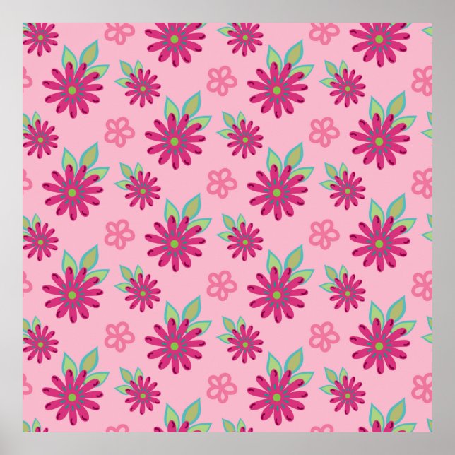 Póster Patternart, belleza, blog de margarita rosa con fl (Frente)