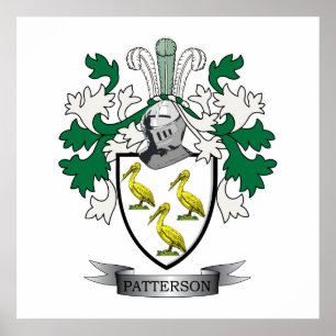 Póster Patterson Family Crest Coat of Arms