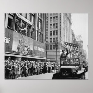Póster Patton en el desfile de la victoria