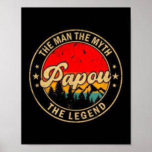 Póster Pau El Hombre El Mito La Leyenda Vintage Retro Par