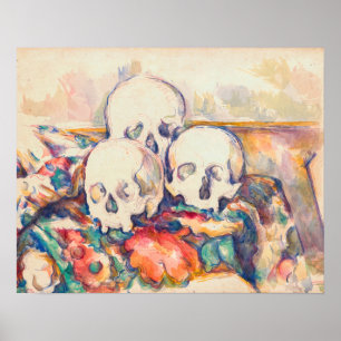 Póster Paul Cezanne - Acuarela de los tres cráneos