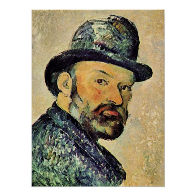 Póster Paul Cezanne, autorretrato, (Anverso)