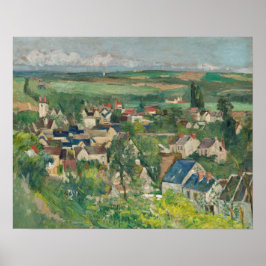 Póster Paul Cezanne - Auvers, vista panorámica