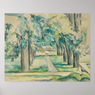 Póster Paul Cezanne - avenida de los árboles de castaña
