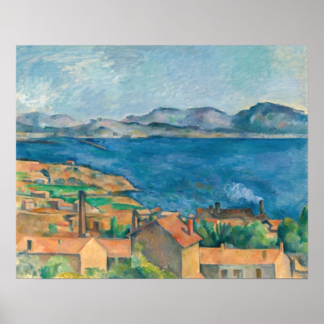 Póster Paul Cezanne - Bahía de Marsella, vista desde Esta (Frente)