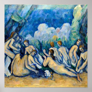 Póster Paul Cezanne - Bathers (Les Grandes Baigneuses)