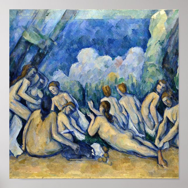 Póster Paul Cezanne - Bathers (Les Grandes Baigneuses) (Frente)