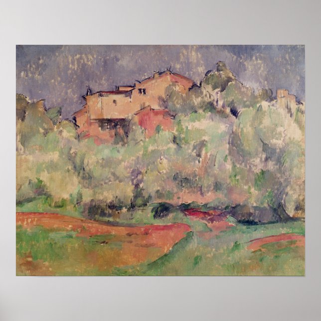 Póster Paul Cezanne | Casa de Bellevue, 1888-92 (Frente)
