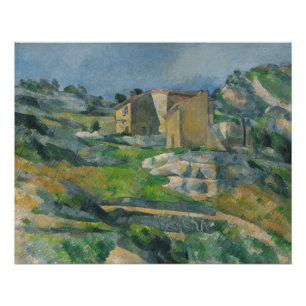 Póster Paul Cezanne   Casas de la Provenza: El Riaux V
