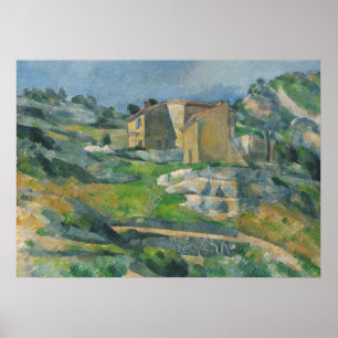 Póster Paul Cezanne   Casas de la Provenza: El Riaux V
