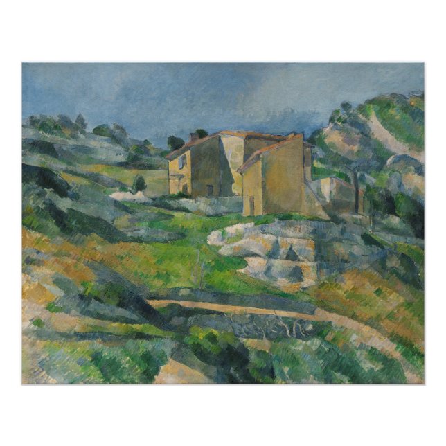 Póster Paul Cezanne | Casas de la Provenza: Los Riaux V (Anverso)