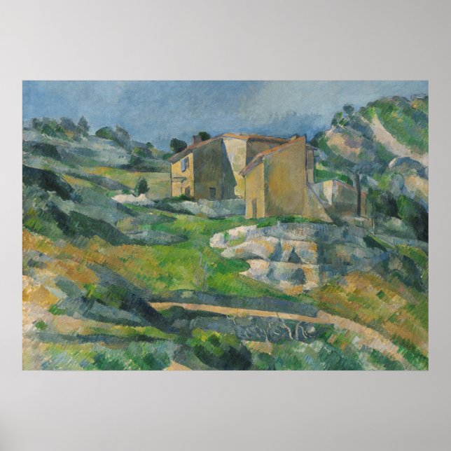 Póster Paul Cezanne | Casas de la Provenza: Los Riaux V (Frente)
