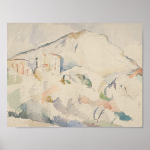 Póster Paul Cezanne-Chateau Noir y Mont Sainte-Victoire