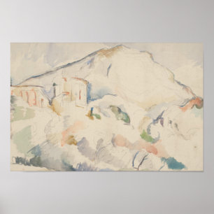 Póster Paul Cezanne-Chateau Noir y Mont Sainte-Victoire