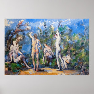 Póster Paul Cezanne - Cinco Bañistas