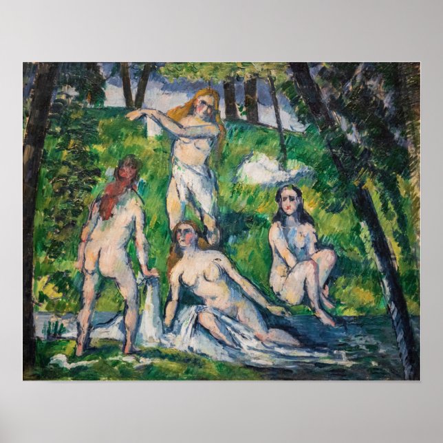 Póster Paul Cezanne - Cuatro Bathers (Frente)