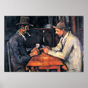 Póster Paul Cezanne - dos jugadores de tarjeta