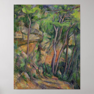 Póster Paul Cezanne el   en el parque de castillo francés