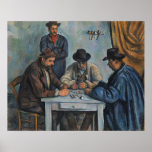 Póster Paul Cezanne el   los jugadores de tarjeta