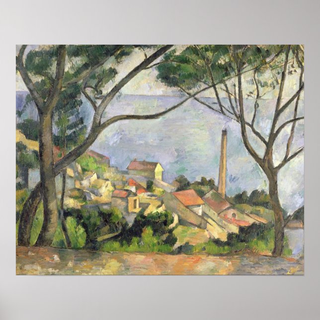 Póster Paul Cezanne | El mar de l'Estaque, 1878 (Frente)