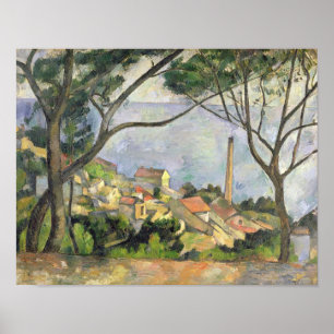 Póster Paul Cezanne   El mar de l'Estaque, 1878