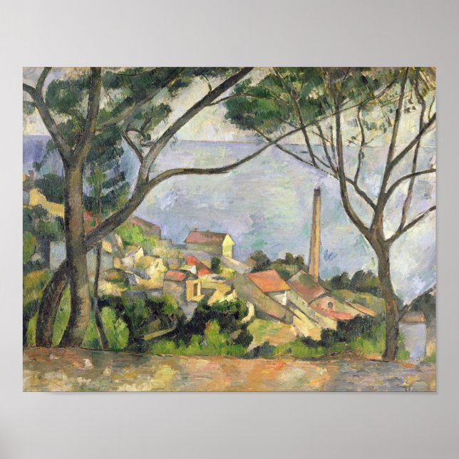 Póster Paul Cezanne | El mar de l'Estaque, 1878 (Frente)
