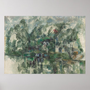 Póster Paul Cezanne   En el borde del agua, c. (petróleo 