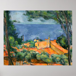 Póster Paul Cezanne - Estaque con techos rojos