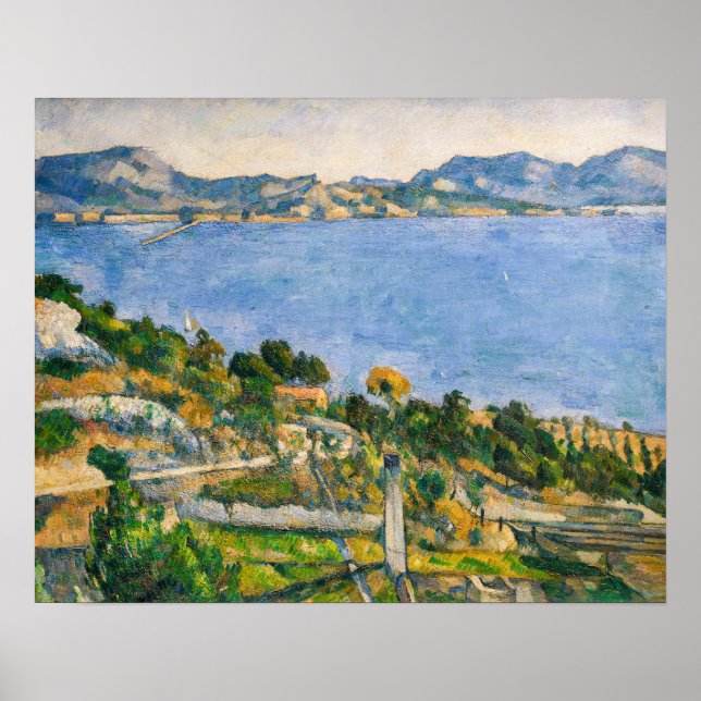 Póster Paul Cezanne - Golfo de Marsella visto desde Estaq (Frente)