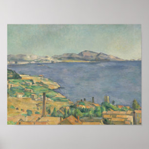 Póster Paul Cezanne Golfo de Marsella visto desde L'