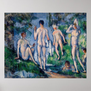 Póster Paul Cezanne - Grupo de Bañistas