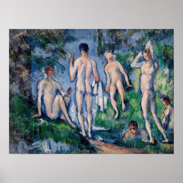 Póster Paul Cezanne - Grupo de los Baños (Frente)