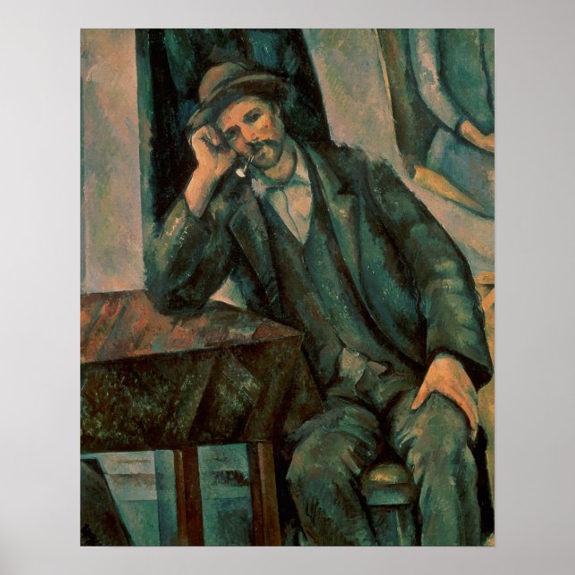 Póster Paul Cezanne | Hombre fumando una tubería (Frente)