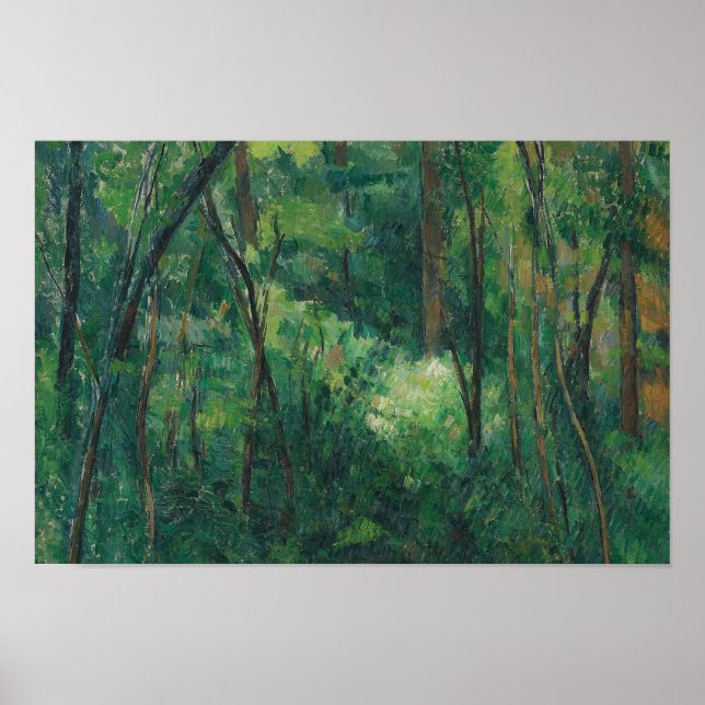 Póster Paul Cezanne - Interior of a Forest (Frente)