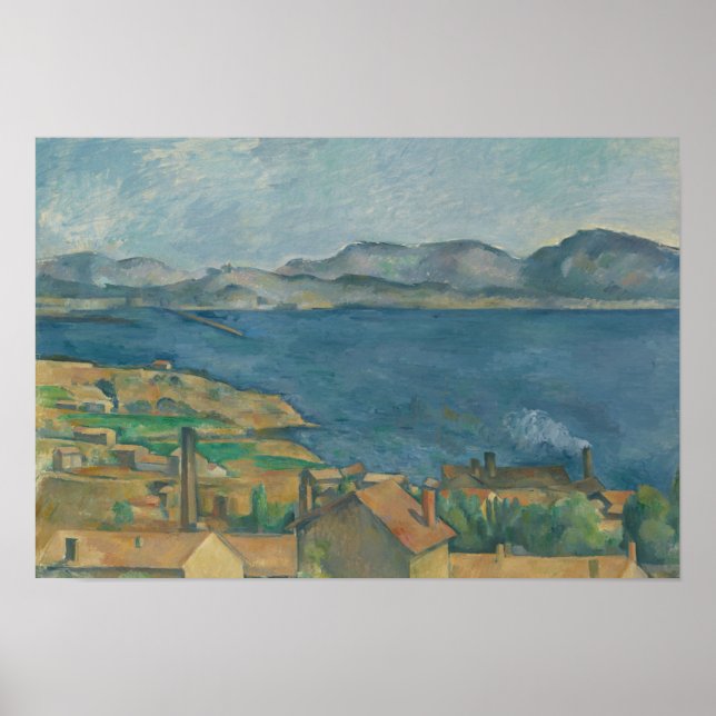 Póster Paul Cezanne - La bahía de Marsella (Frente)